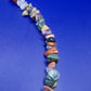 Bunte Edelstein Chip Kette mit Karabinerverschluss Vintage Schmuck