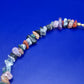 Bunte Edelstein Chip Kette mit Karabinerverschluss Vintage Schmuck