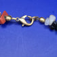 Bunte Edelstein Chip Kette mit Karabinerverschluss Vintage Schmuck