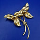 Vintage Brosche Blumenstrauß Goldfarben Elegantes Schmuckstück