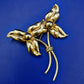 Vintage Brosche Blumenstrauß Goldfarben Elegantes Schmuckstück