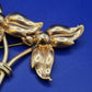 Vintage Brosche Blumenstrauß Goldfarben Elegantes Schmuckstück
