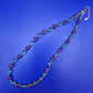 Vintage Kette mit Amethyst und Fluorit Perlen 925 Silber Verschluss