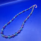 Vintage Kette mit Amethyst und Fluorit Perlen 925 Silber Verschluss