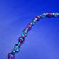 Vintage Kette mit Amethyst und Fluorit Perlen 925 Silber Verschluss