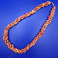 Vintage Naturstein Splitter Kette Orange Rot – Gedrehtes Design