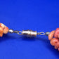 Vintage Naturstein Splitter Kette Orange Rot – Gedrehtes Design