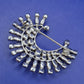 Vintage Brosche Strass LILA | Funkelnde Halbmond Brosche Mode Schmuck