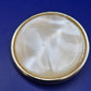 Elegante Vintage Brosche Perlmutt Optik Goldfarben Rund