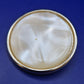 Elegante Vintage Brosche Perlmutt Optik Goldfarben Rund