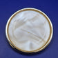 Elegante Vintage Brosche Perlmutt Optik Goldfarben Rund