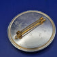 Elegante Vintage Brosche Perlmutt Optik Goldfarben Rund