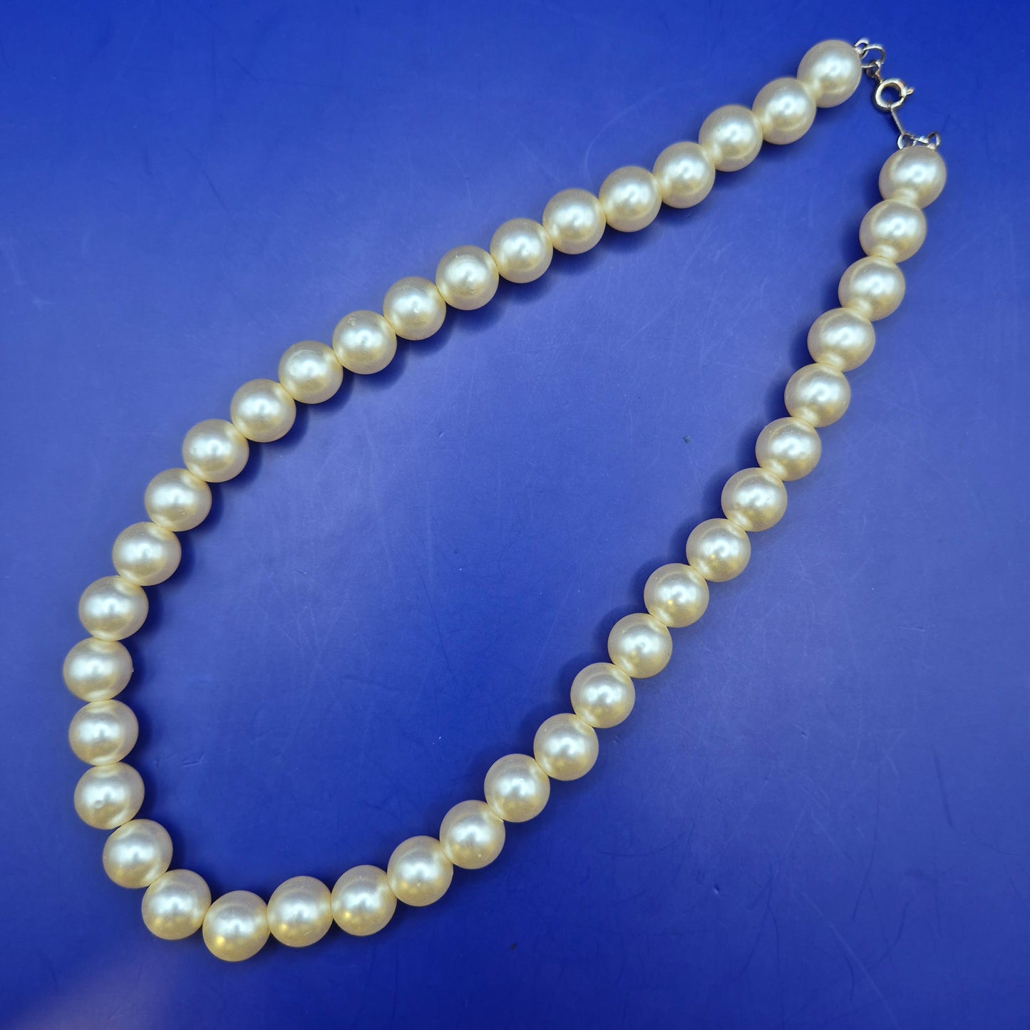 Eleganter Vintage Perlen Halskette mit Karabinerverschluss, ca. 45 cm