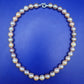 Elegante Perlenkette mit großen Naturperlen und 925er Silber Verschluss
