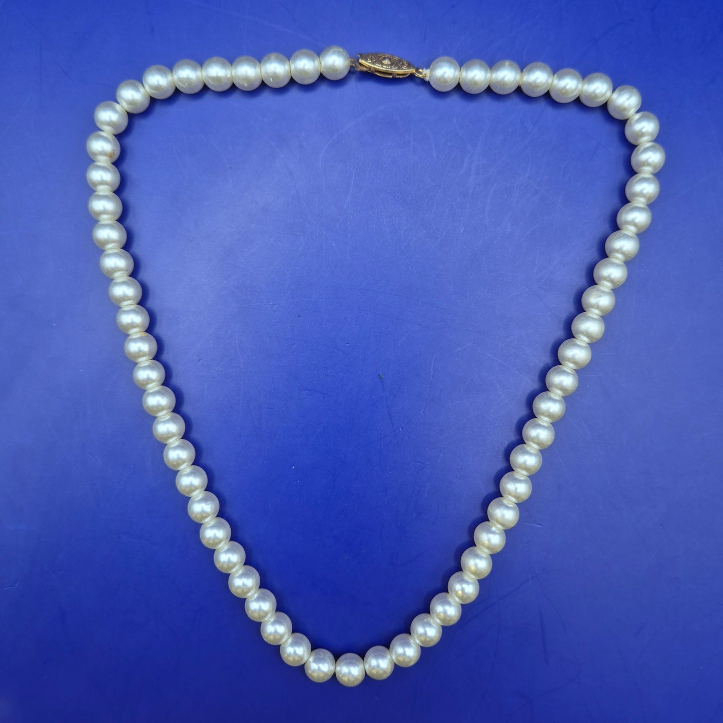 Vintage Perlenkette mit elegantem Gold Verschluss Schmuck Kette
