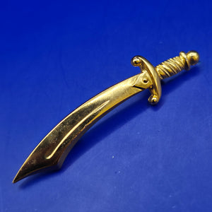 Vintage Goldfarbene Säbel Schwert Brosche Pin Accessoire