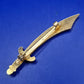 Vintage Goldfarbene Säbel Schwert Brosche Pin Accessoire