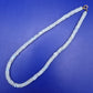 Vintage Mondstein Kette Collier mit facettierten Perlen und Verschluss