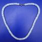 Vintage Mondstein Kette Collier mit facettierten Perlen und Verschluss