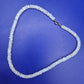 Vintage Mondstein Kette Collier mit facettierten Perlen und Verschluss