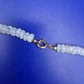 Vintage Mondstein Kette Collier mit facettierten Perlen und Verschluss