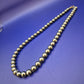 Elegante Vintage Hämatit Perlenkette in Grau Schwarz