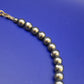 Elegante Vintage Hämatit Perlenkette in Grau Schwarz