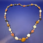 Bunte Edelstein Kette aus Naturstein Splittern Vintage