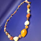 Bunte Edelstein Kette aus Naturstein Splittern Vintage