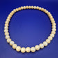 Elegante Vintage Perlenkette mit Verlauf in Creme