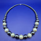 Elegante Vintage Perlenkette mit Hämatit-Elementen