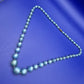 Elegante Vintage Perlenkette mit Verlauf in Pastellblau