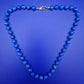 Vintage Kette Lapislazuli Perlenkette Blau Boho Klassisch