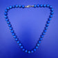 Vintage Kette Lapislazuli Perlenkette Blau Boho Klassisch