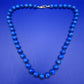 Vintage Kette Lapislazuli Perlenkette Blau Boho Klassisch