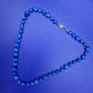 Vintage Kette Lapislazuli Perlenkette Blau Boho Klassisch