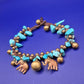Boho Style Armband mit Elefanten Anhängern und Türkis Steinen