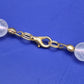 Elegante Rosenquarz Perlenkette mit Goldverschluss