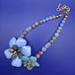 Florale Designer Statement Kette in Pastelltönen