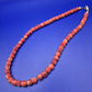 Vintage Korallen Optik Perlenkette Kette in Rot Orange