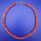 Vintage Korallen Optik Perlenkette Kette in Rot Orange