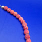 Vintage Korallen Optik Perlenkette Kette in Rot Orange