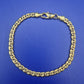 Klassisches Panzerarmband in Gold-Optik mit Karabinerverschluss