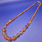 Vintage Bernstein Kette facettierte Kugeln honigfarbenes Design