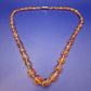 Vintage Bernstein Kette facettierte Kugeln honigfarbenes Design