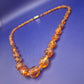 Vintage Bernstein Kette facettierte Kugeln honigfarbenes Design
