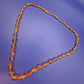 Vintage Bernstein Kette facettierte Kugeln honigfarbenes Design