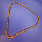 Vintage Bernstein Kette facettierte Kugeln honigfarbenes Design