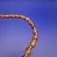 Vintage Bernstein Kette facettierte Kugeln honigfarbenes Design