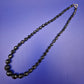 Elegante Vintage Collier Kette mit facettierten schwarzen Perlen